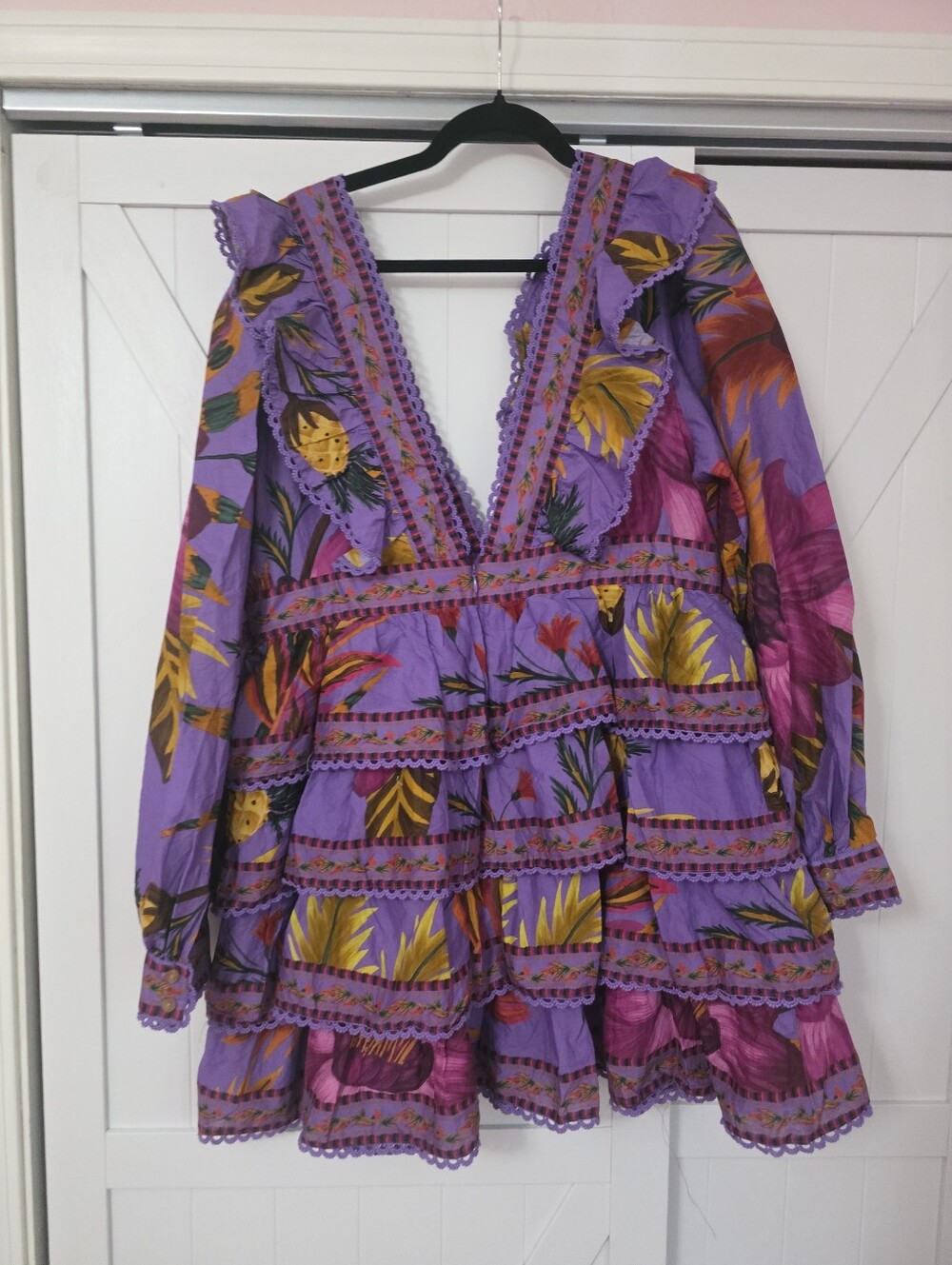 Farm Rio Purple Floral Minidress - Picture 6 of 6